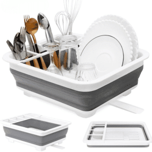 Egouttoir vaisselle pliable avec plateau pour camping-car